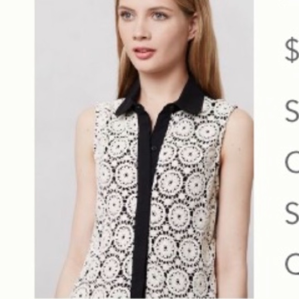 Anthropologie lace cirque blouse